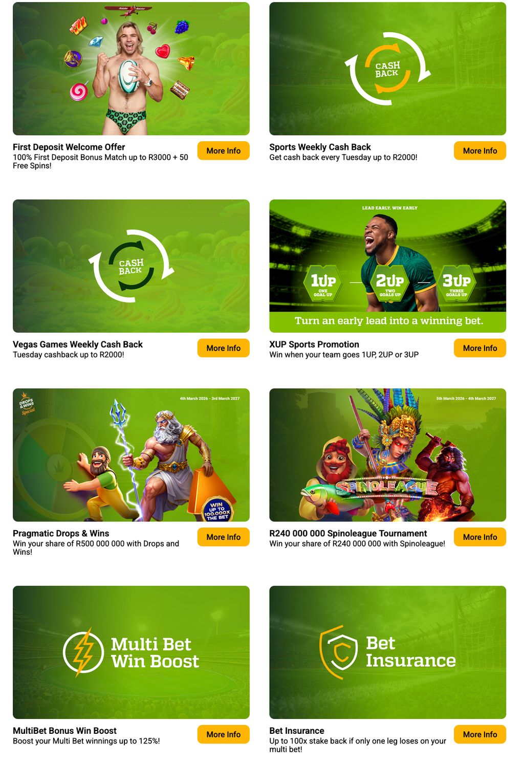 Playabets welcome bonus selection during registration
