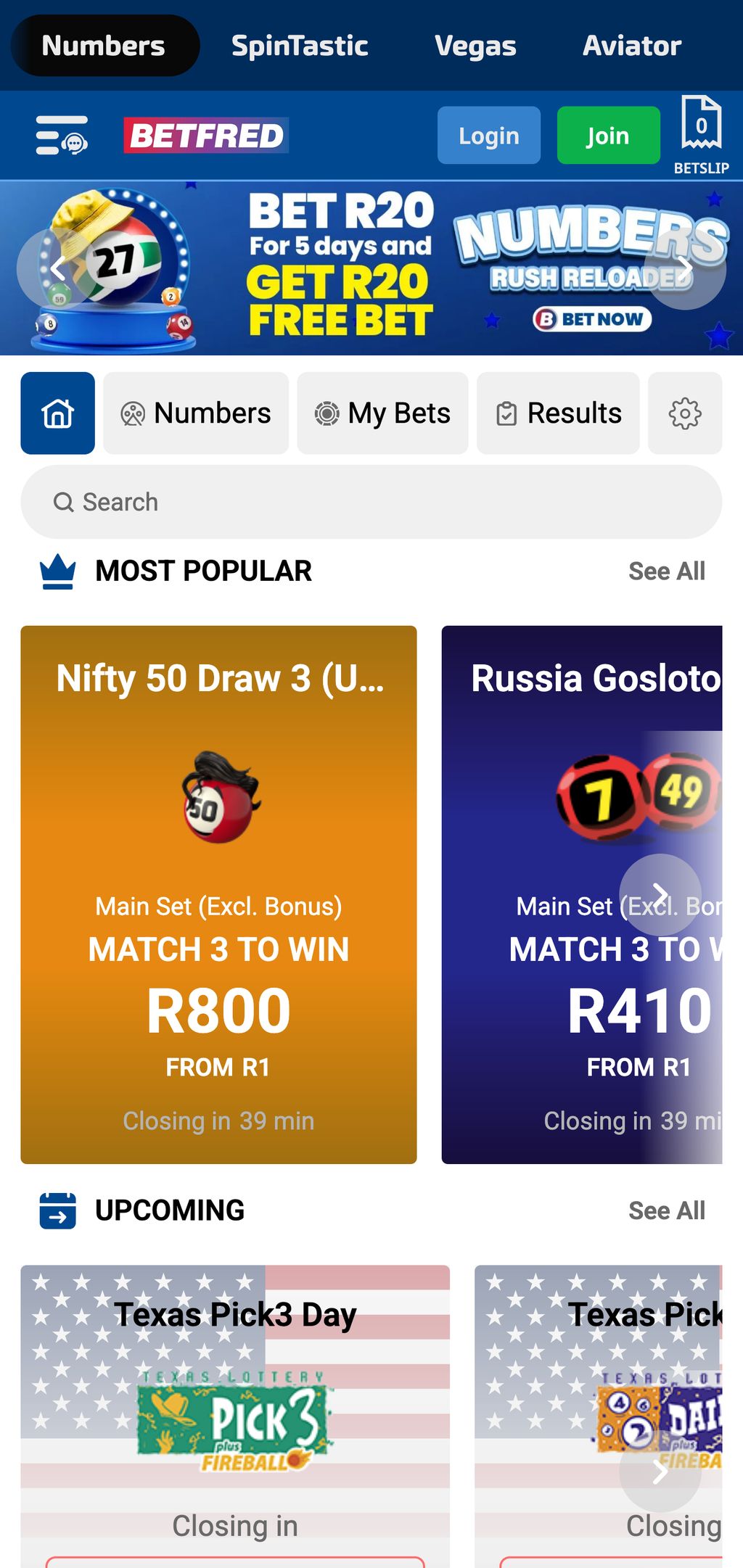 Betfred lucky numbers
