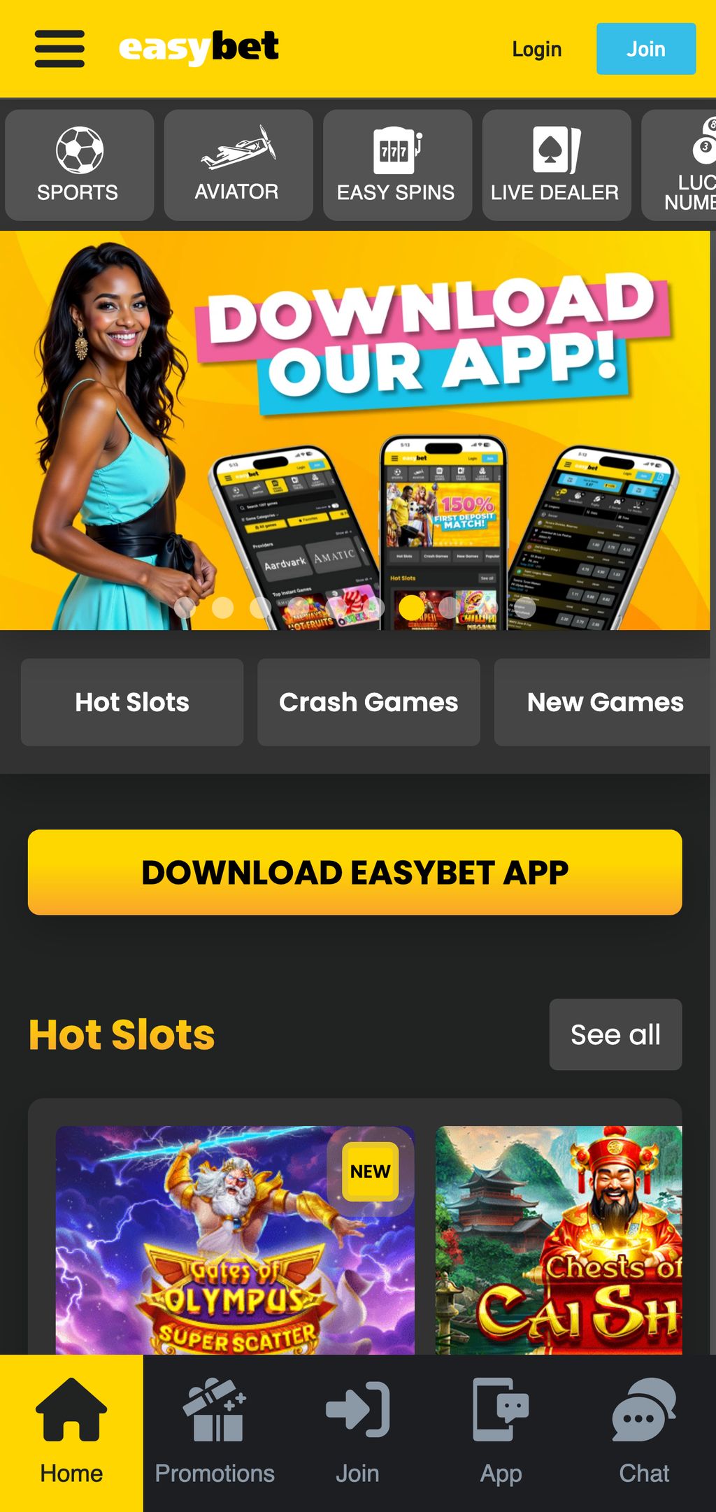 Easybet website