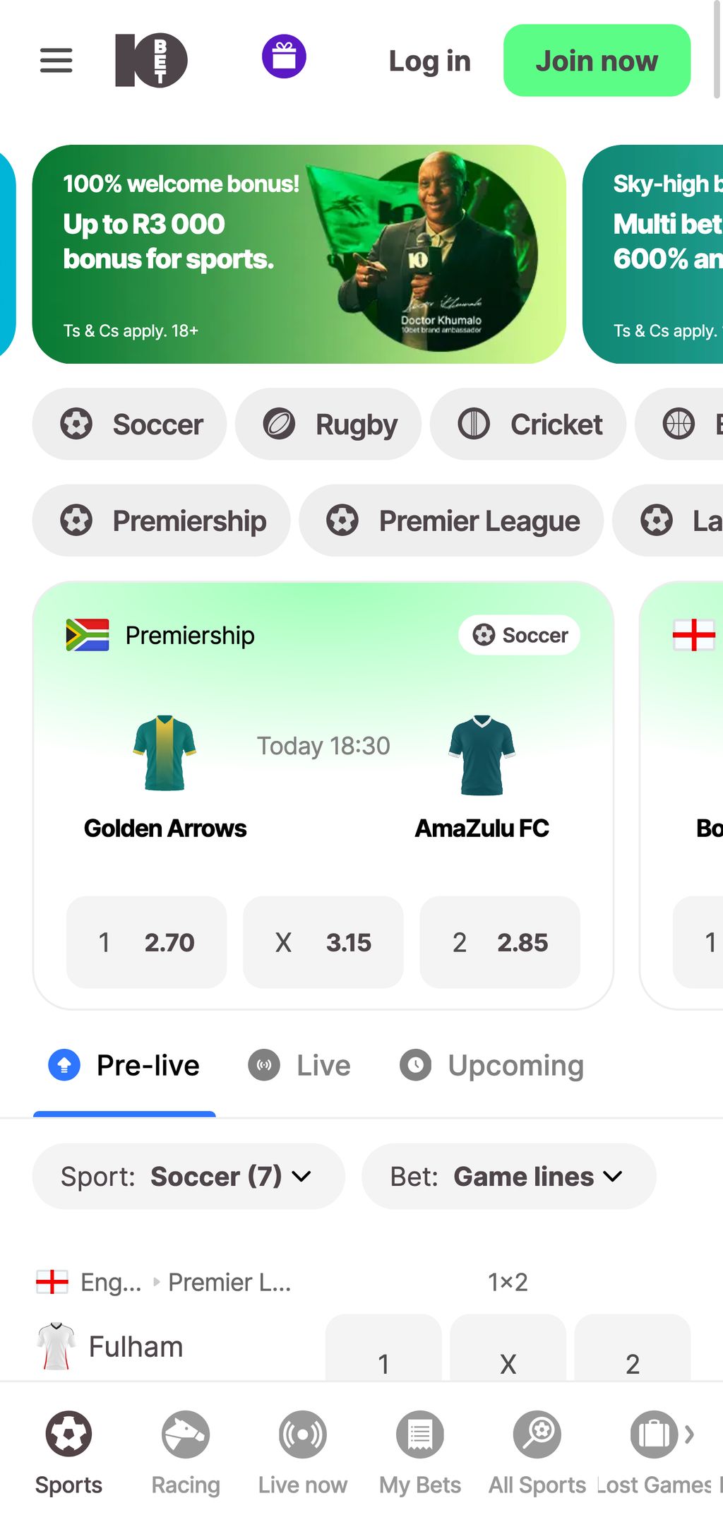 10bet sports betting