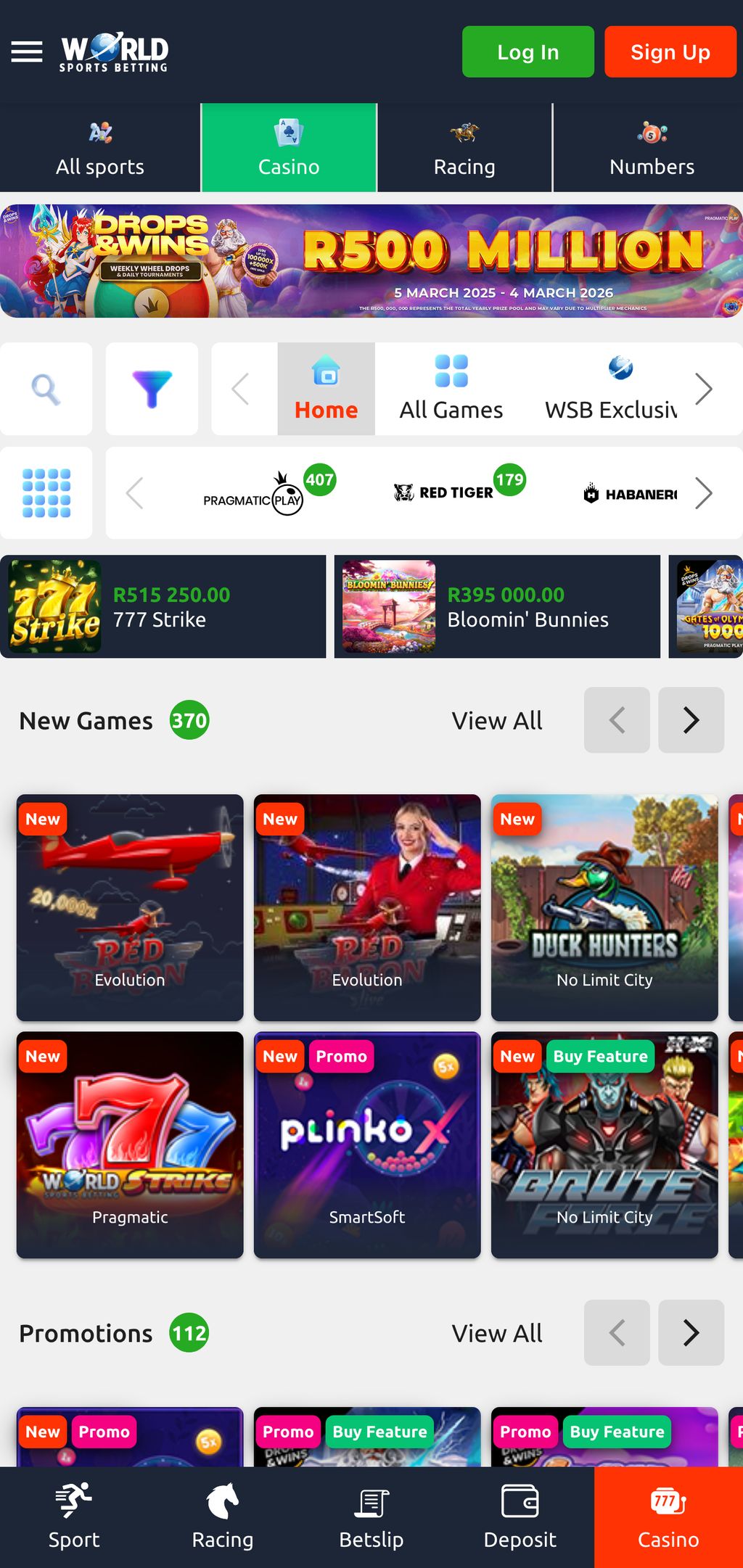 WSB casino games