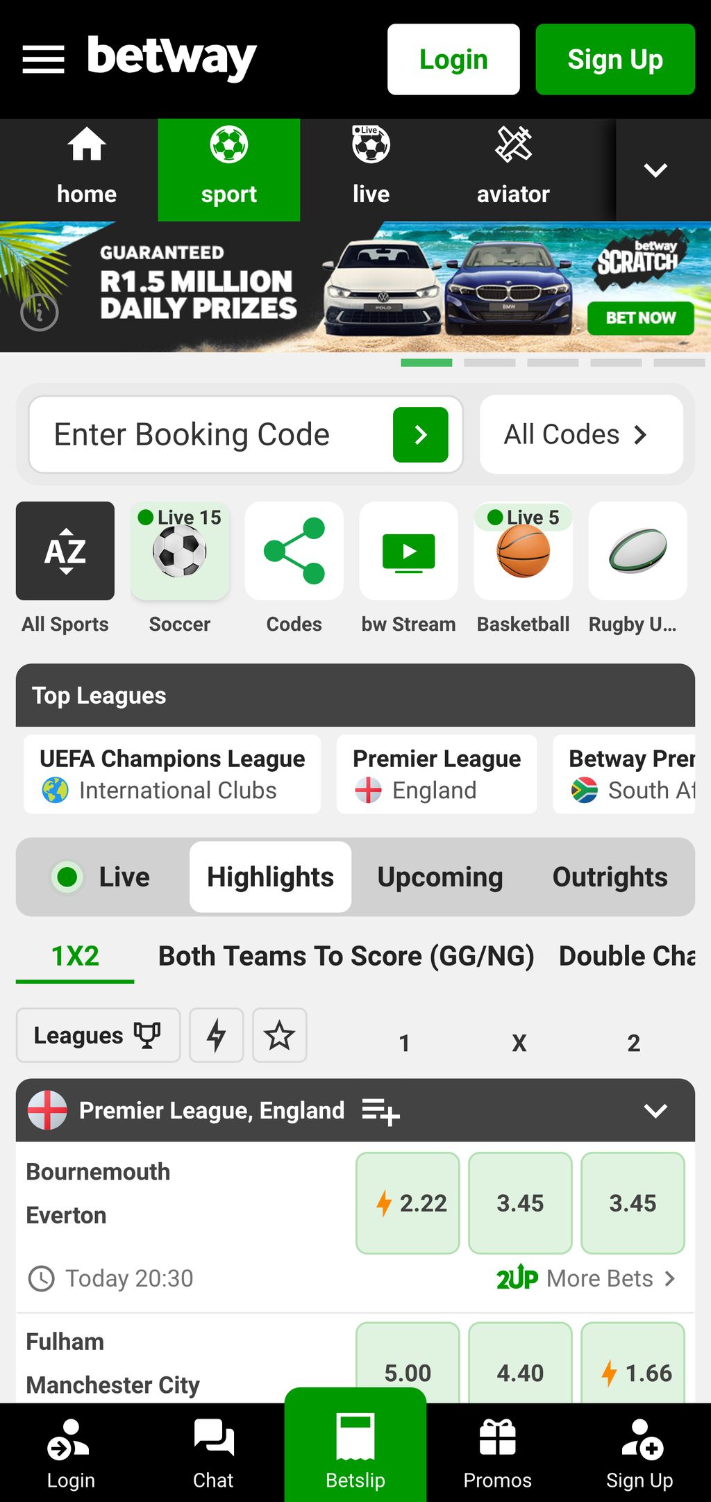 Betway sports betting