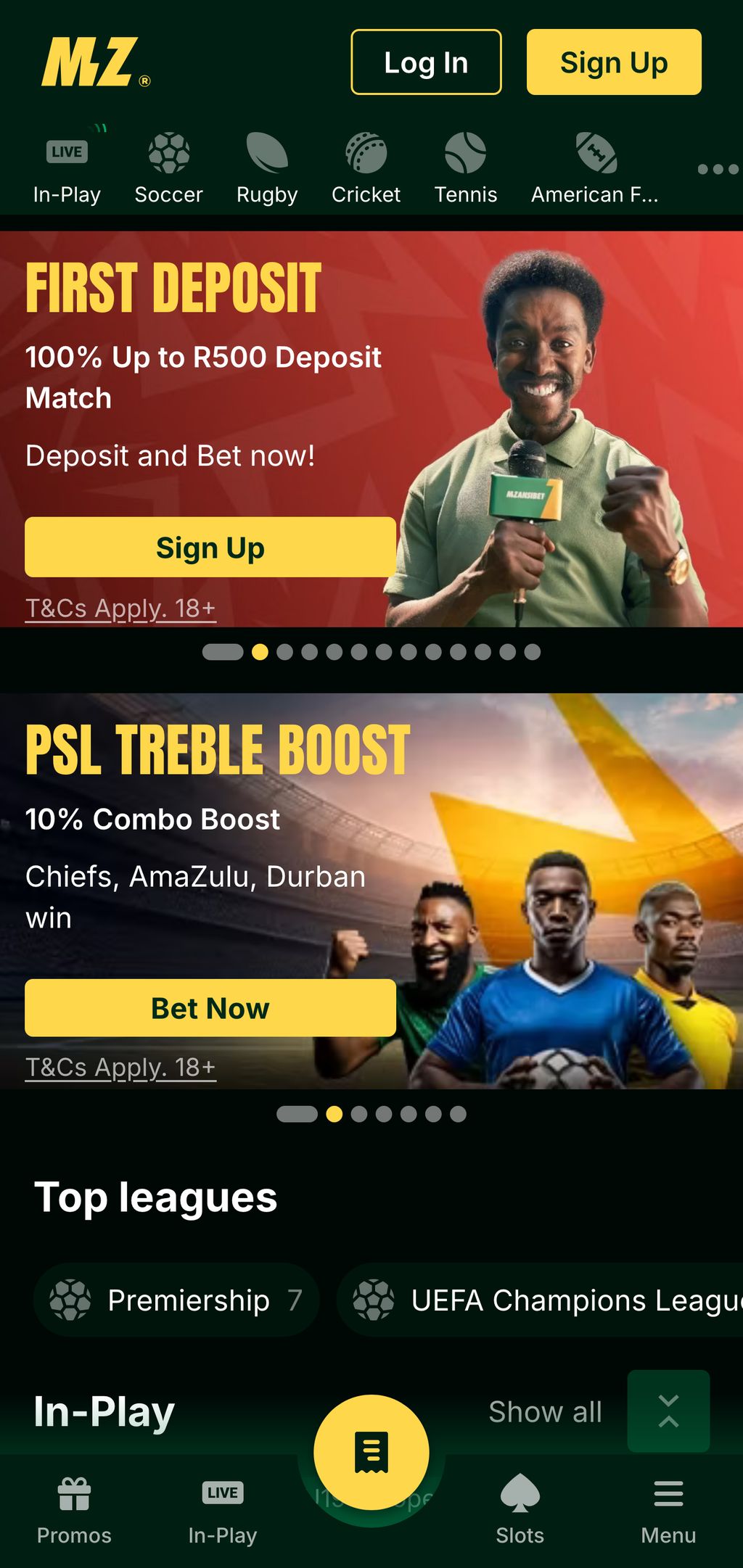 Mzansibet website