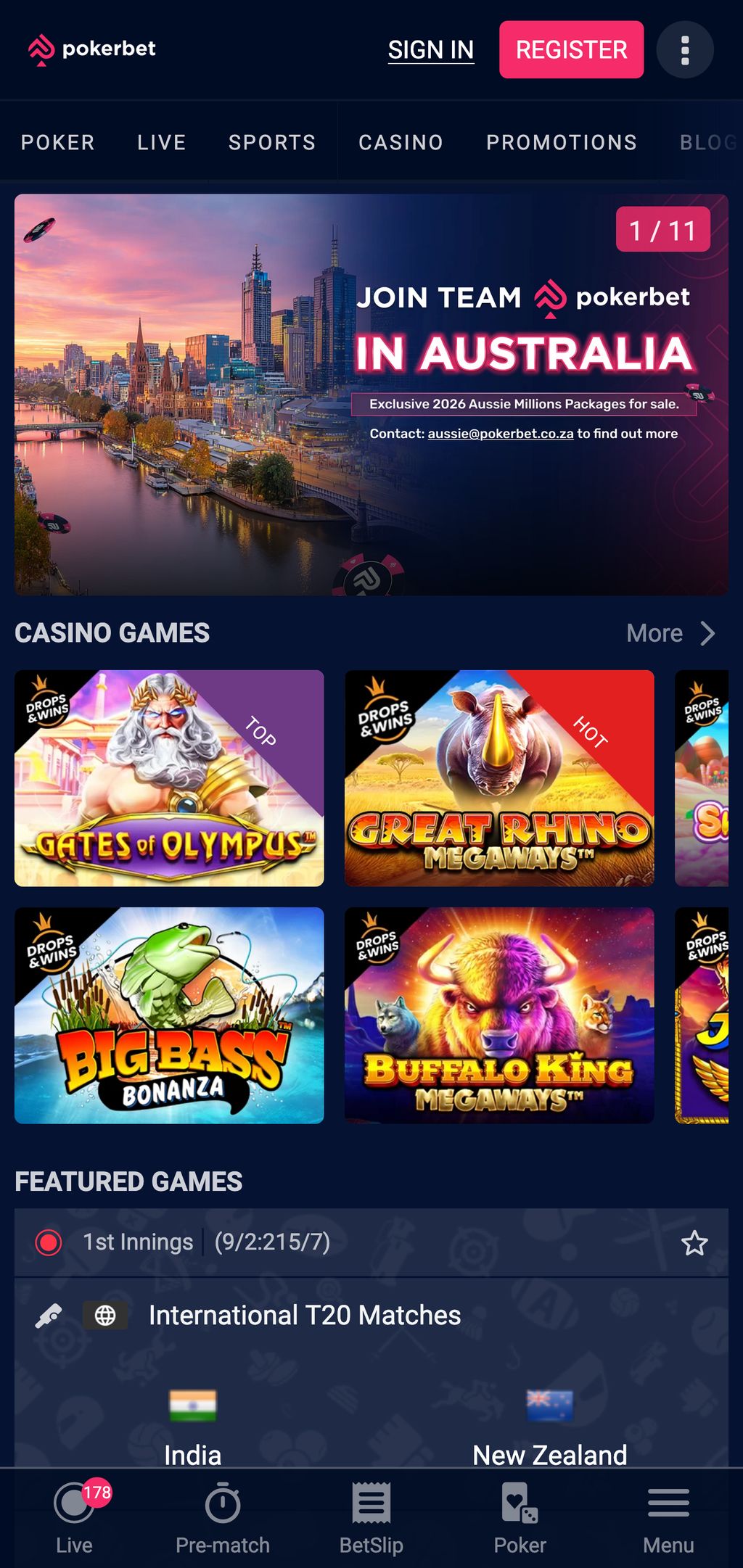 Pokerbet.co.za website