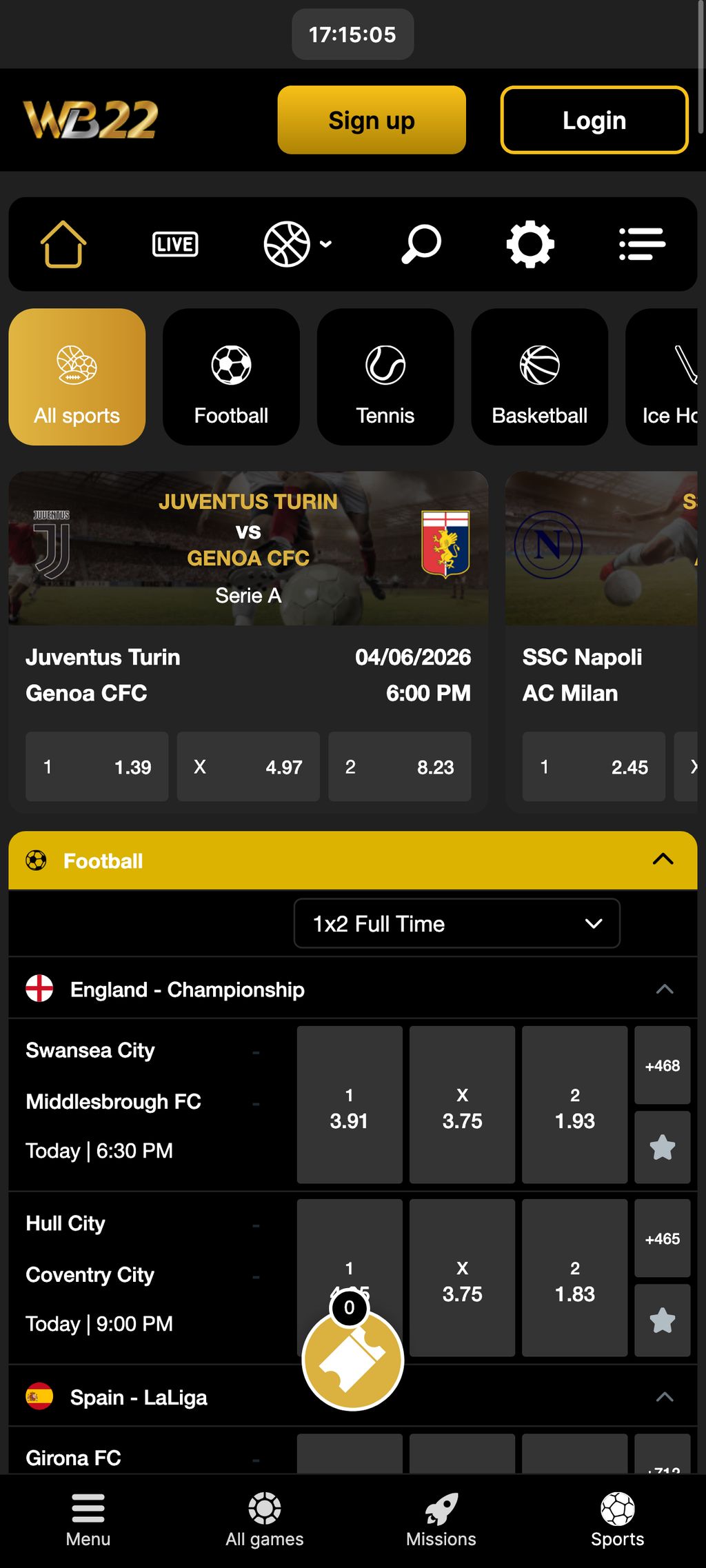 Wanejo Bets sports betting