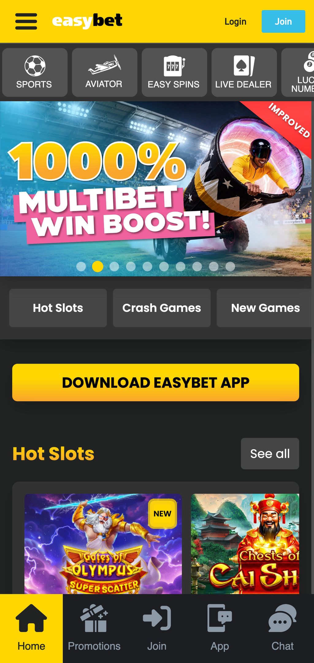 Easybet modern design