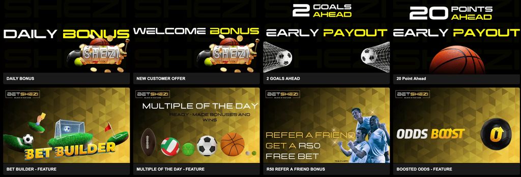 Promotions page showing welcome bonus, refer a friend, bet builder and boosted odds