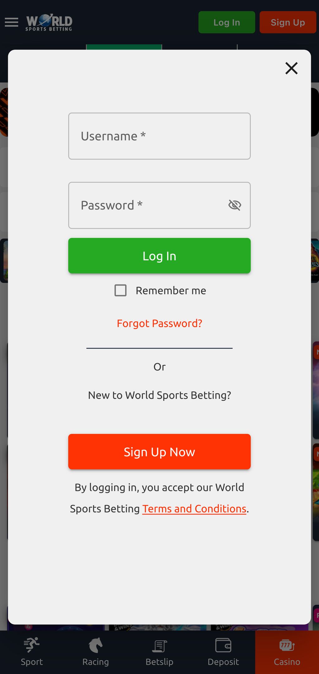 Registration in WSB