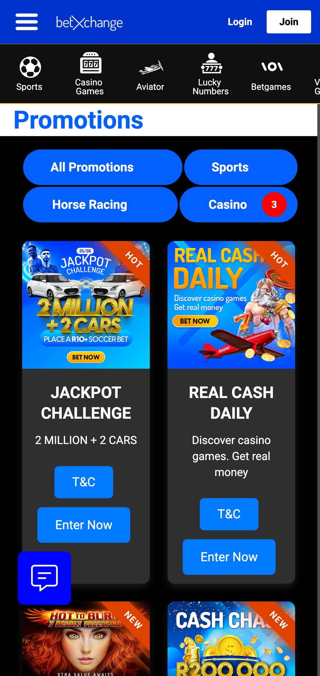 BetXchange promotions