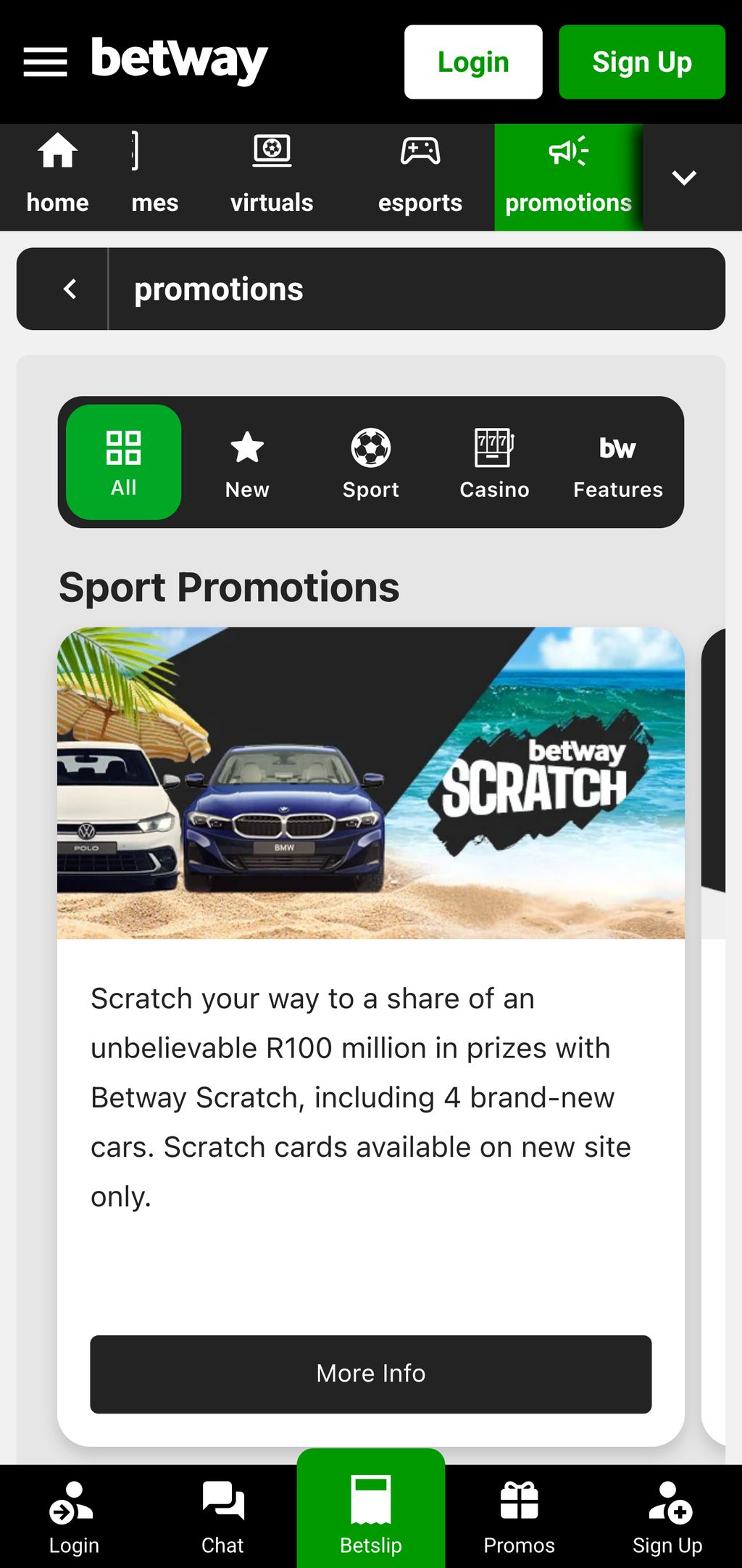 Betway promos for new and existing players